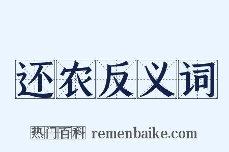 还农反义词是什么意思的图片